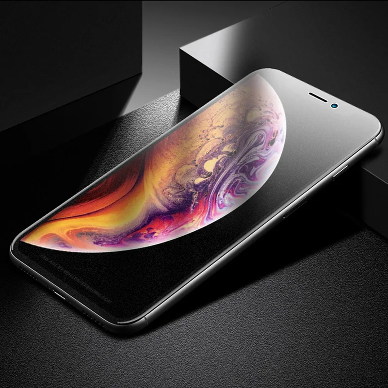 Матовое стекло на iPhone 5 5S 5c SE X XS Max XR закаленное твердость 9 H 6 6s 7 8 Plus защитный