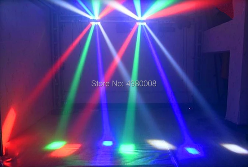 СВЕТОДИОДНЫЙ 8X10 Вт мини-паук светильник RGBW свет луча паука DMX512 светодиодный движущийся головной Луч эффект сценический светильник ing Disco Club Вечерние светодиодный светильник