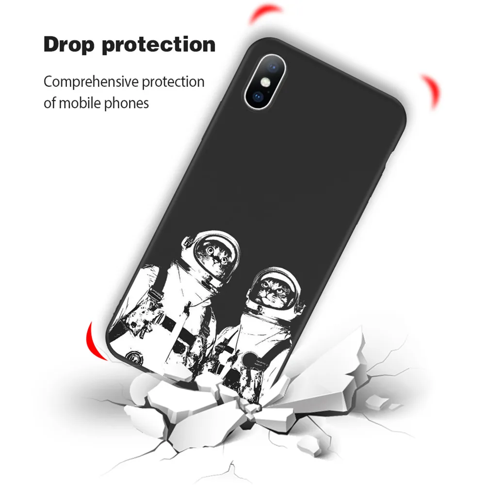 Ottwn милый чехол для телефона для iPhone 11 Pro Max 6 6s 7 8 Plus мягкие Мультяшные из ТПУ кошка ильной рыбы для iPhone X XR XS Max задняя крышка