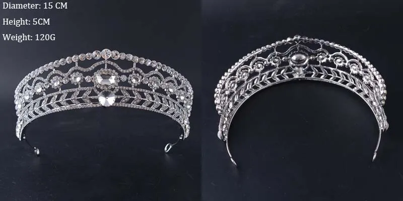 Разнообразная Серебряная Хрустальная свадебная тиара, корона, модная жемчужная королевская свадебная корона, головной убор, свадебные украшения для волос, аксессуары