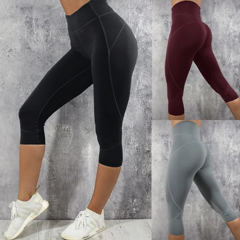 Sfit, женские модные штаны для йоги, тонкие, обтягивающие, для бега, фитнеса, спорта, высокая талия, одноцветные, тонкие леггинсы, быстросохнущие