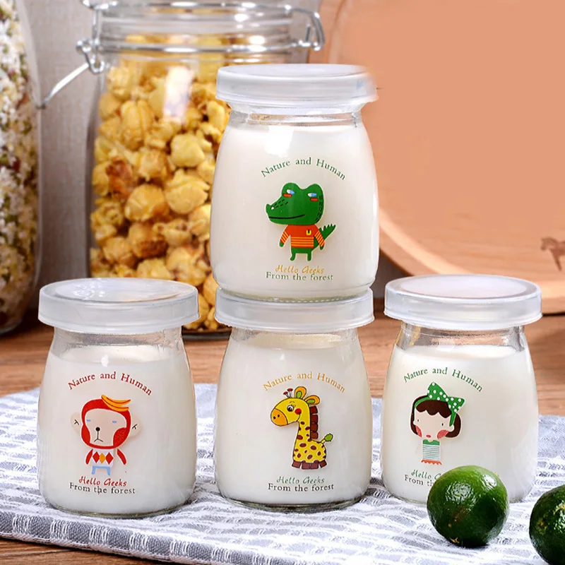 1 шт. 100 200 мл бутылка для пудинга стеклянная чашка с ремнем желе молока выпечки