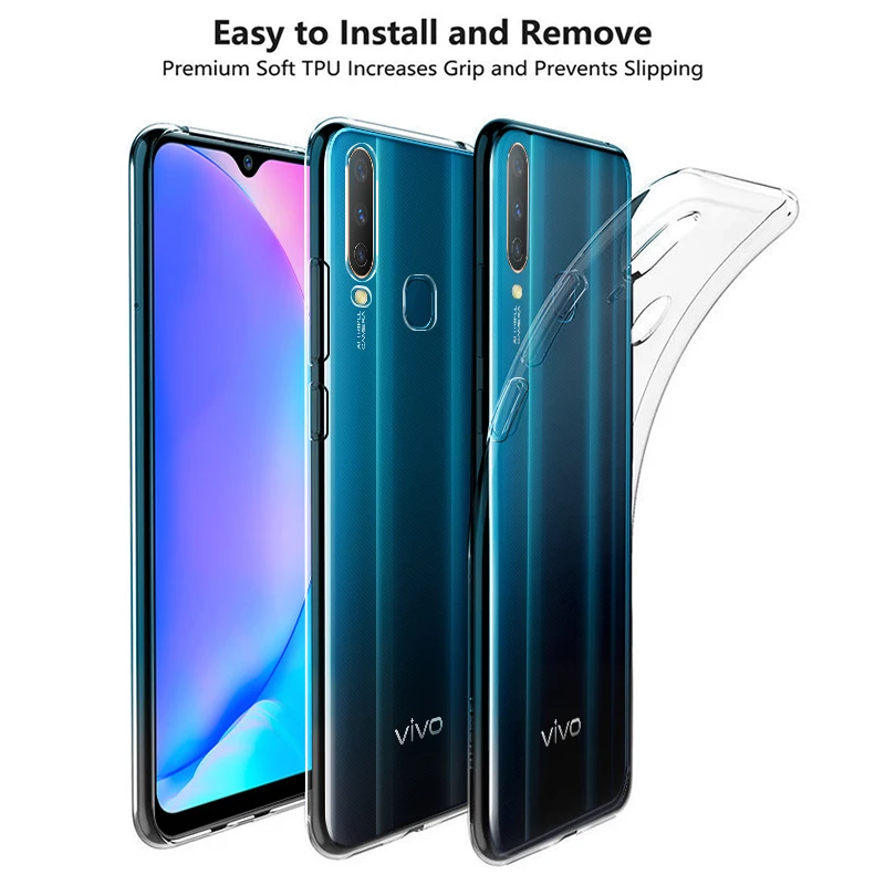 Chyi КРЫШКА ДЛЯ VIVO y17 прозрачный чехол мягкий силиконовый полиуретановый