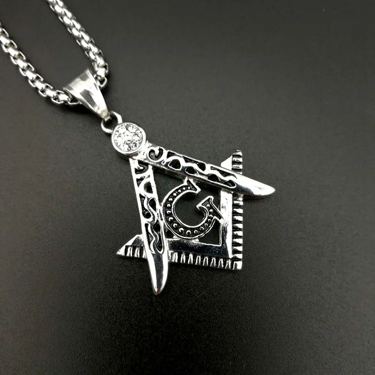 Бесплатная доставка mason Masonic AG ожерелье из титановой стали Хип хоп кулон Модные