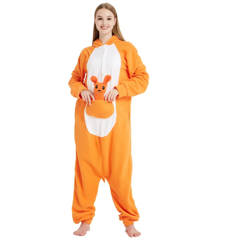 Kawaii Kangaroos Kigurumi женская пижама с животным принтом для девочек комбинезон взрослых