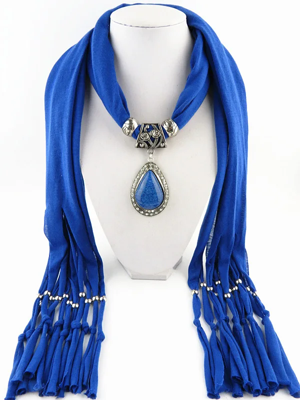 Ожерелье из камня для шарфов женское ожерелье с кисточками и шалью