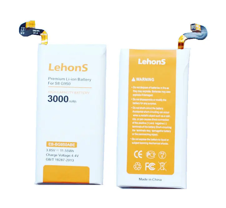 LehonS 1x3000 мАч/11 55 Вт/ч фотоаккумулятор для Samsung Galaxy S8 G9508 G9500 G950U EB BG950ABE G950 и т. Д.|battery for