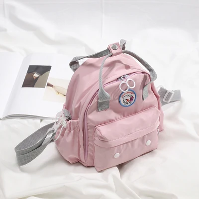 pink Дизайнерский Модный женский рюкзак из ткани Оксфорд, водонепроницаемый мини-рюкзак на плечо, подходит для девочек-подростков, милый - Цвет: pink
