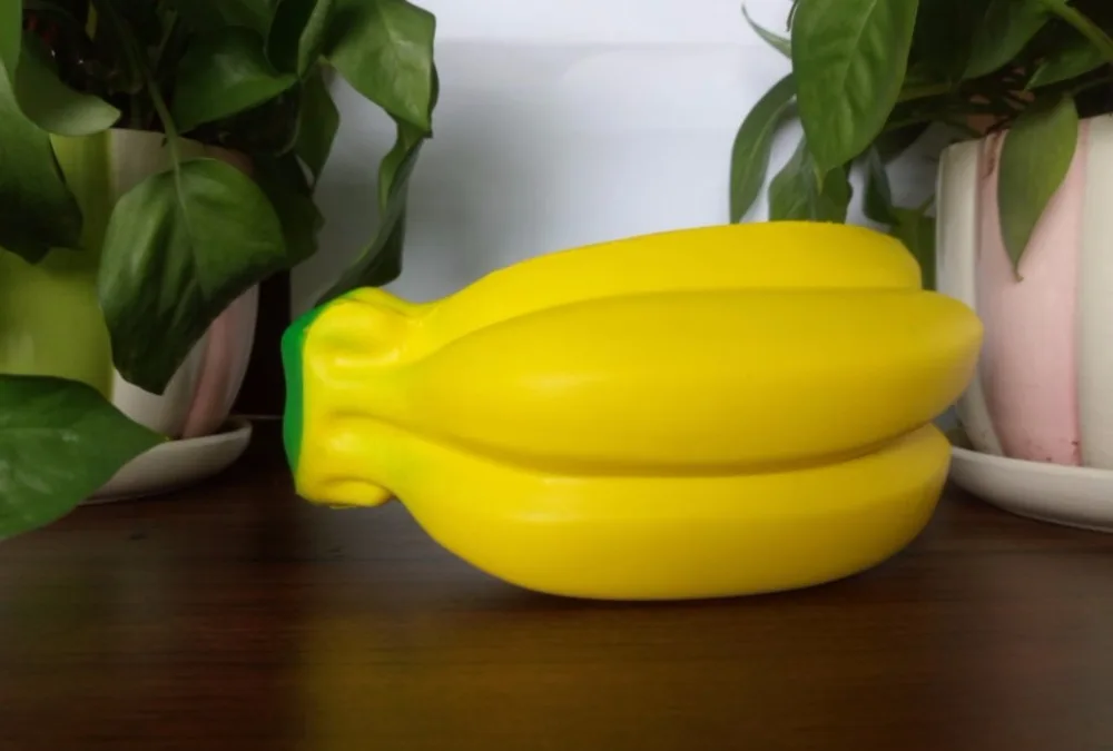 Новый продукт Банан Игрушка мягкими банан Jumbo сладкий Высокое качество PU желтый