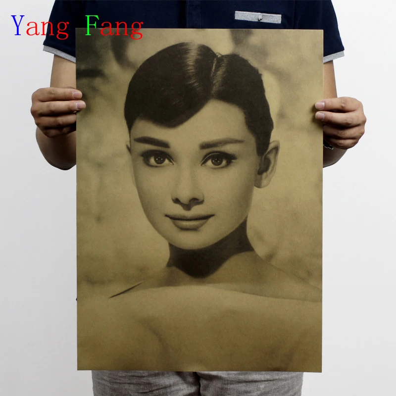 Домашние декоративные настенные наклейки Одри Хепберн кино плакаты ВИНТАЖНЫЙ