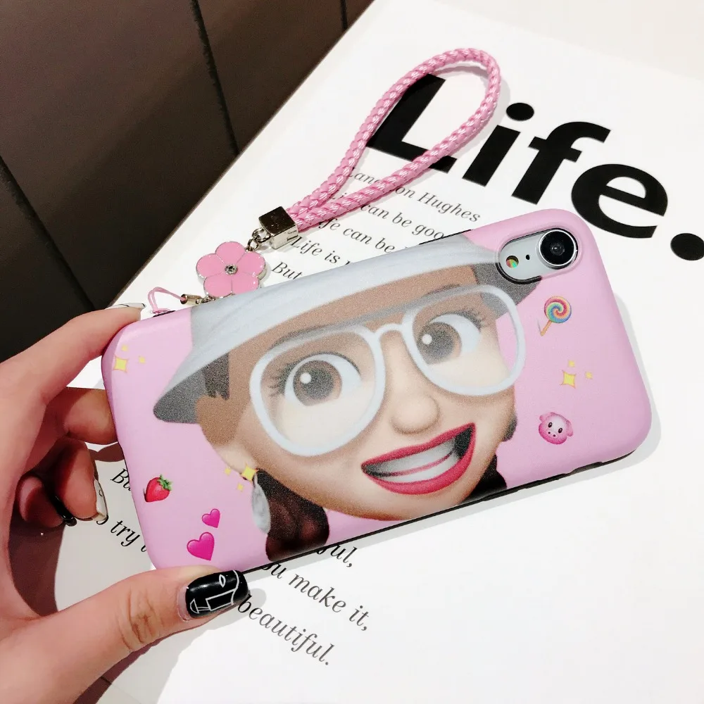 Pattern Case For Apple iphone 6 7 8 10 Plus X XR XS Max Beautiful Cover 6plus 7plus 8plus Xs Cute Girl New Year Soft Cases |