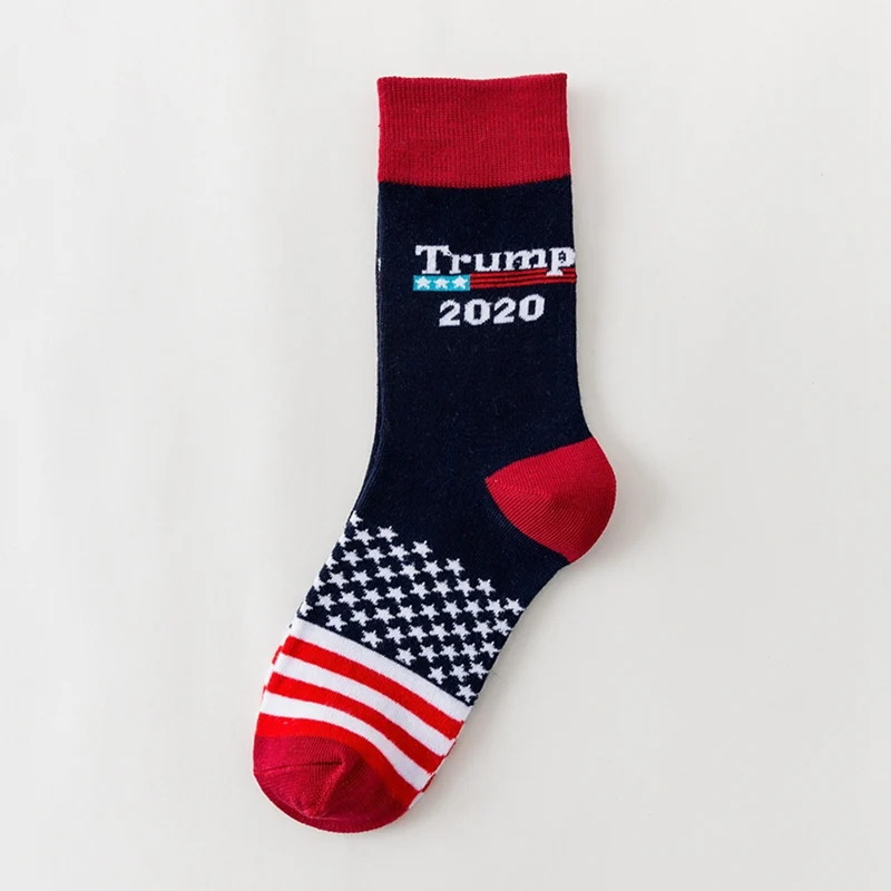 RD Прошитые цветные Американский национальный флаг носки с принтом Trump мягкие мужские хлопковые носки новинка индивидуальная Chaussette Homme - Цвет: RD