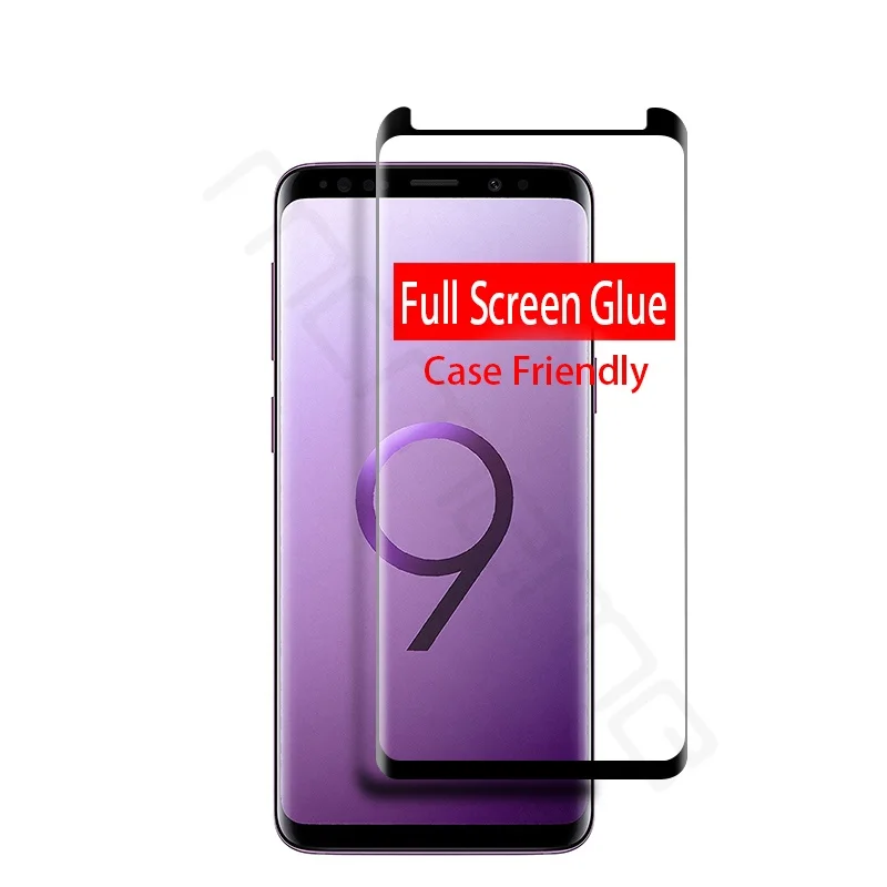 3D закаленное Стекло для samsung Galaxy S9 полностью наклеиваемая поверхность чехол для экрана на ощупь для samsung S9 плюс полный клей Стекло