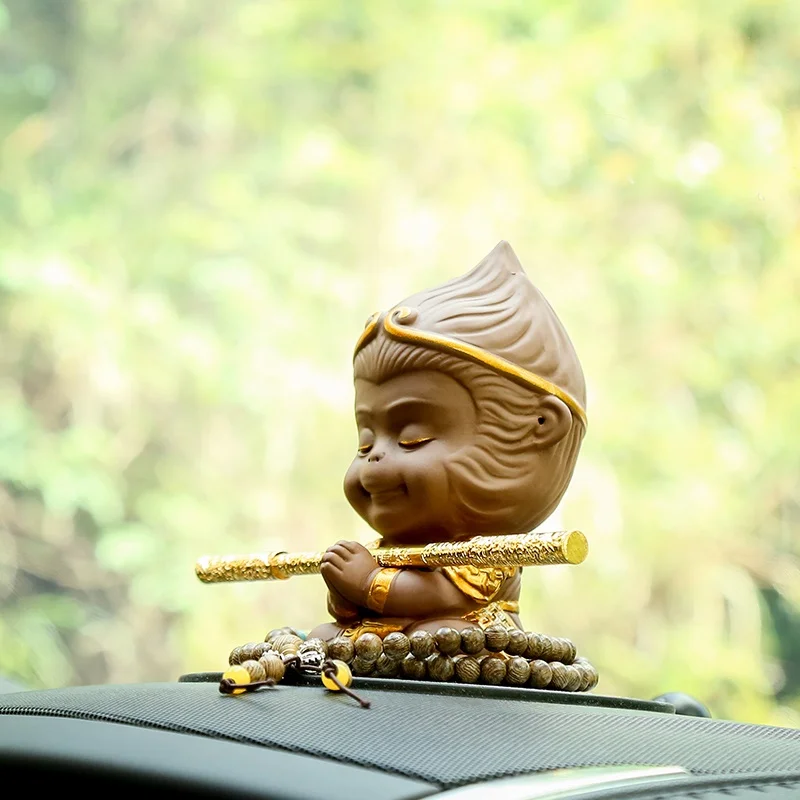 Креативное украшение для автомобиля милая обезьяна интерьерные украшения