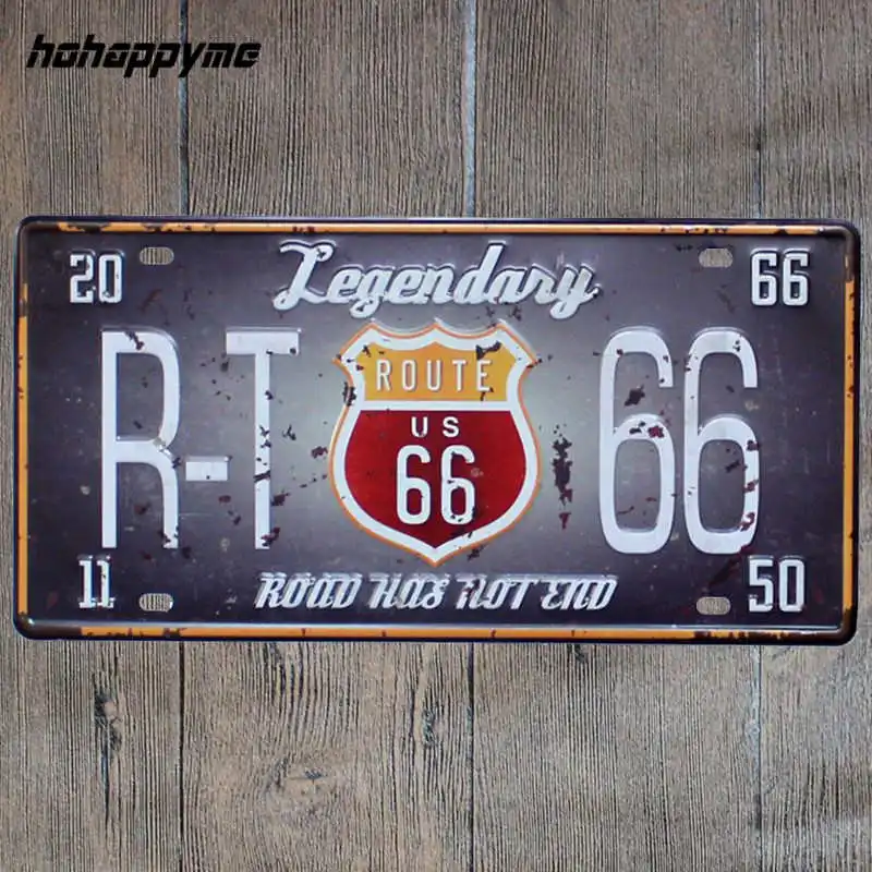 Постер Route 66 металлический знак украшения Винтажные кофейные оловянные знаки