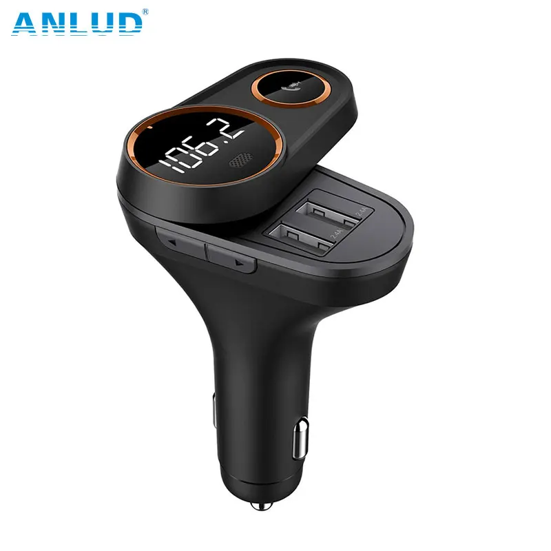 ANLUD вращающийся Bluetooth fm-передатчик Автомобильный Mp3 плеер беспроводной в