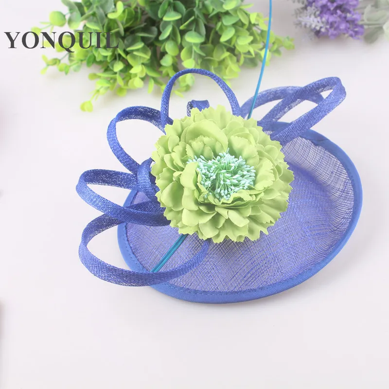 

Sinamay Hats Silk Flower Loops Decorated Fascinator Headbands Women Wedding Hair Accessories for Cocktail Hats Party Headwear