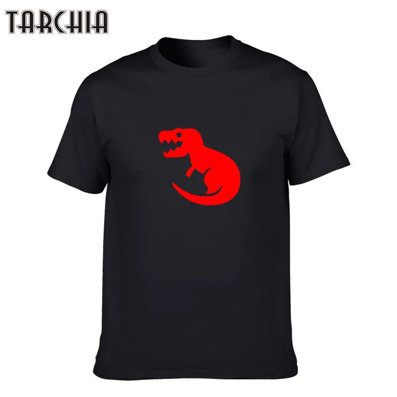 Мужская футболка TARCHIA 2021 с принтом летняя в стиле хип-хоп Харадзюку динозавром