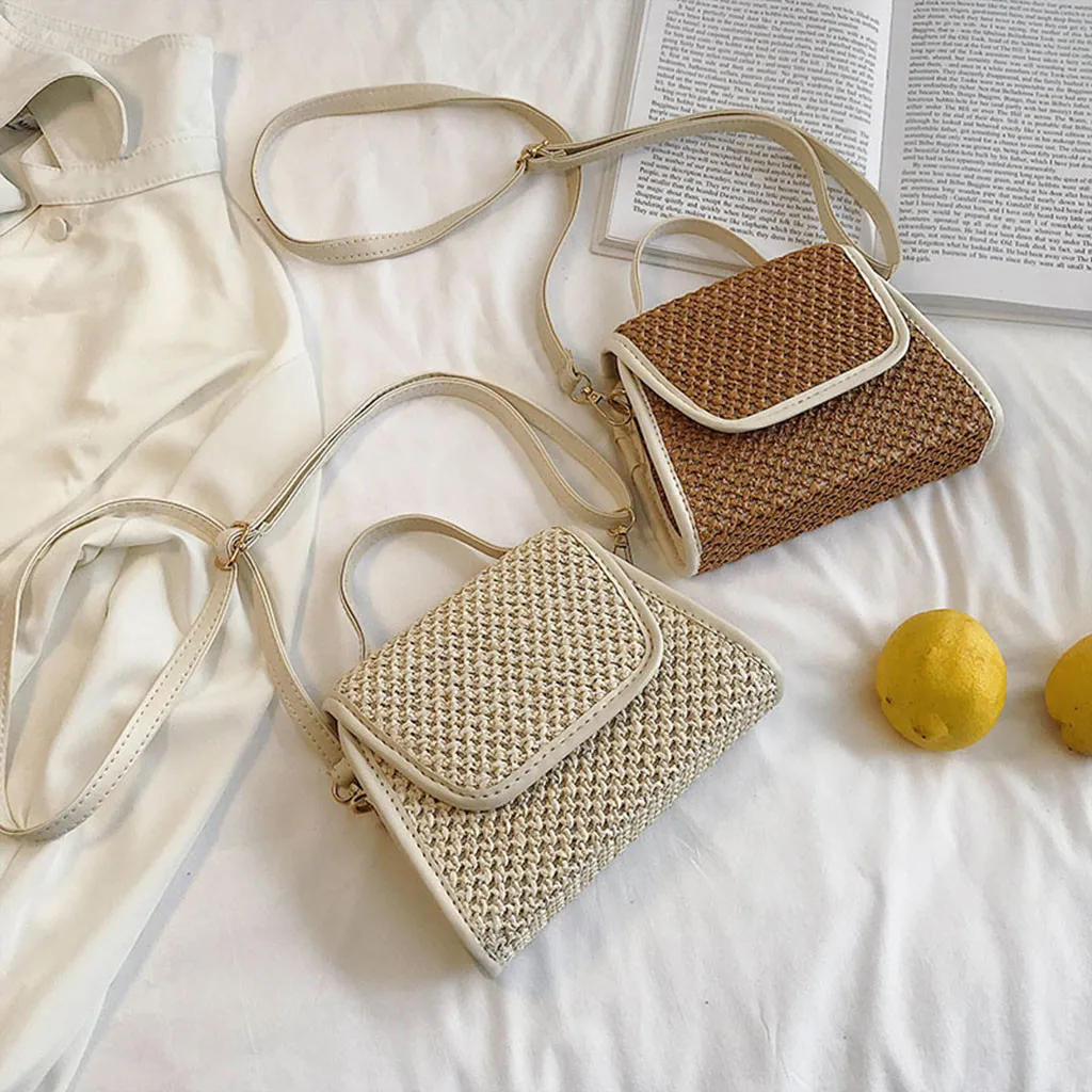 Пляжная Соломенная Сумка ведро 2019 маленькая сумка для женщин сумки через плечо