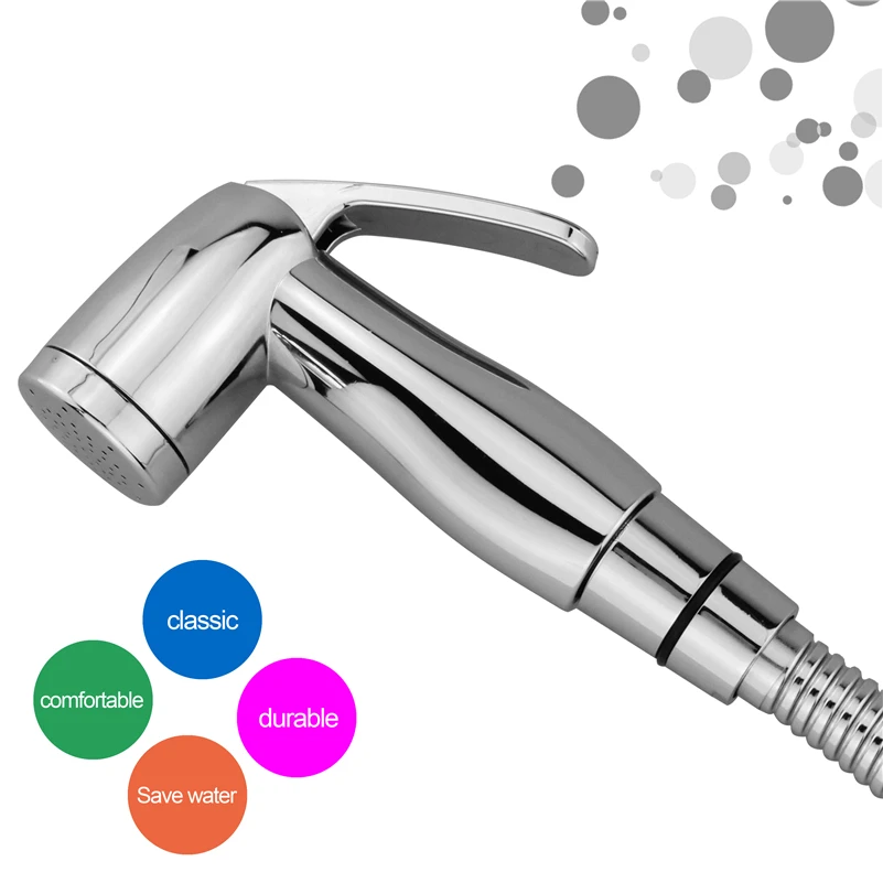 Ручной хромированный смеситель для унитаза Shattaf односторонний кран биде в ванную