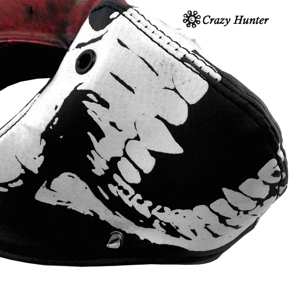 Мужская маска с черепом на все лицо Готическая Байкерская в стиле панк для