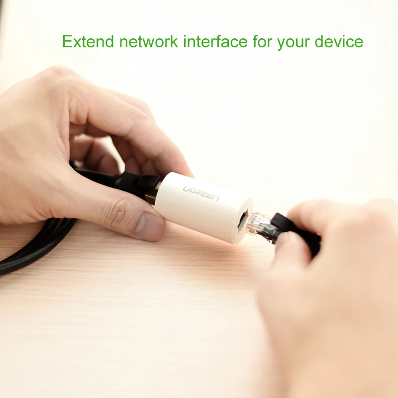 Ethernet адаптер Ugreen RJ45 8P8C гнездо анти гром соединитель Rj45 сетевой удлинитель