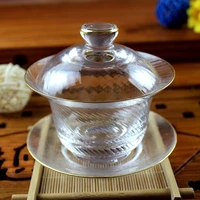 glass tea set glass set japanese style snow cover bowl kung fu tea set tea set combination set