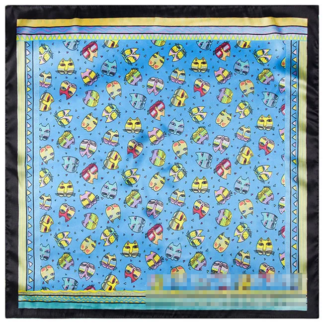 Новое поступление 60*60 см европейский бренд стиль женский Шелковый квадратный