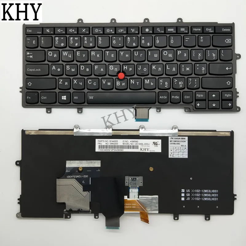 Новая Оригинальная русская клавиатура с подсветкой для ThinkPad X230S X240 X250 X260 FRU 04X0200
