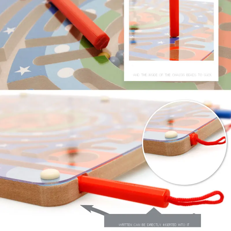 Mwz два в одном Магнитный лабиринт Летающие шахматы детские развивающие