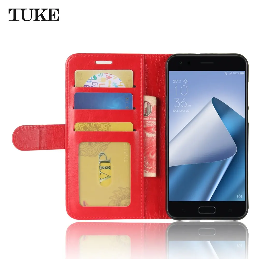 TUKE для Asus Zenfone 4 ze554kl чехол Роскошный кожаный кошелек задняя крышка чехол Zenfone4 ZE554 KL флип защитный телефон сумка кожаный футляр