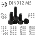 DIN912 Метрическая резьба M5 черный класс 12,9 легированная сталь с шестигранной головкой винтовые болты M5 *(68101214151618202225  60) мм