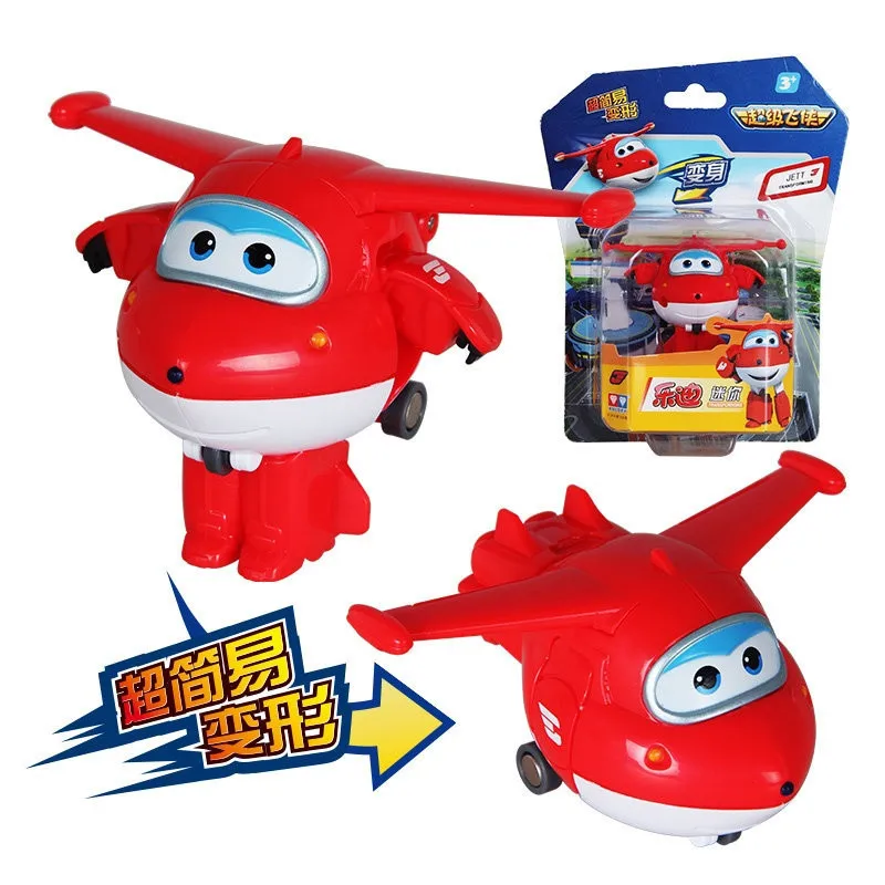 Super Wings Transforming Mini Planes 4pcs/ set Toys Funny Flux China Anime TV Animation Character Robot Action Figures Kids Gift | Игрушки и