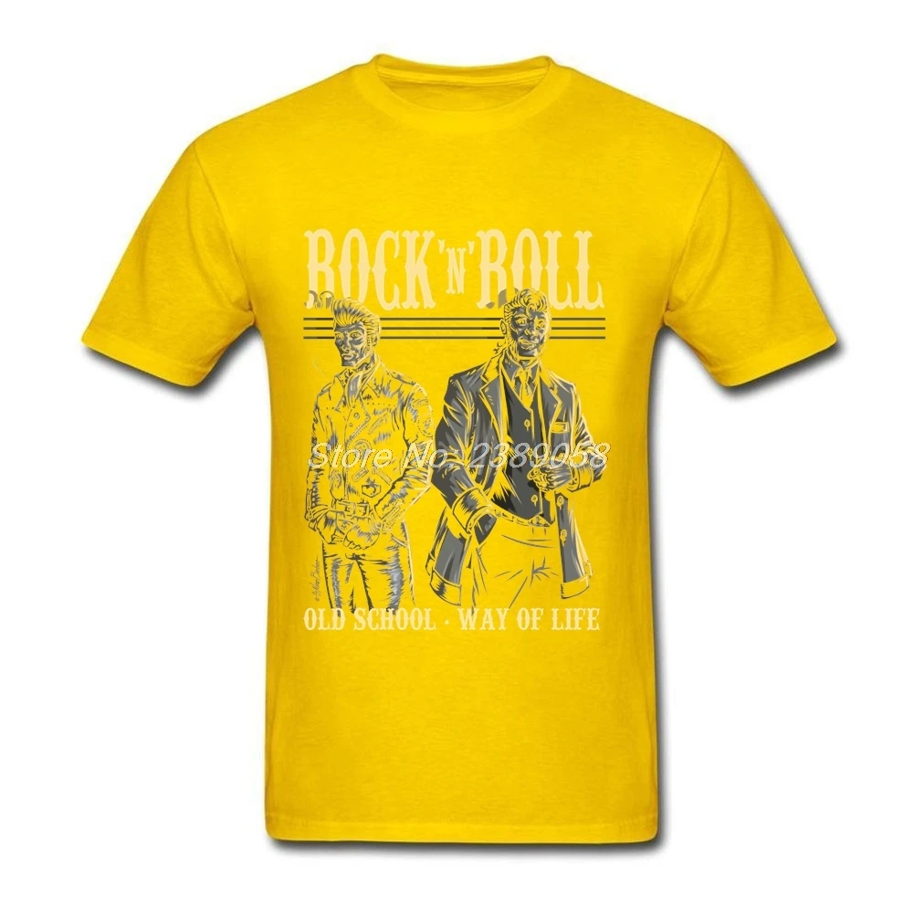 Повседневные футболки с принтом рок н ролл Мужская футболка в стиле хип хоп - Фото №1