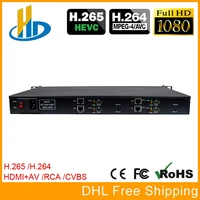 hevc h 265 h 264 1u rack 4 channels hdmi av cvbs video encoder transmitter hardware with http udp rtsp hls rtmp