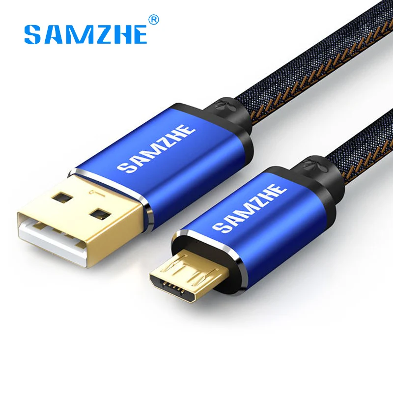 Кабель Micro USB Samzhe 1 м 5 2 А кабель для быстрой зарядки и передачи данных плетеный usb