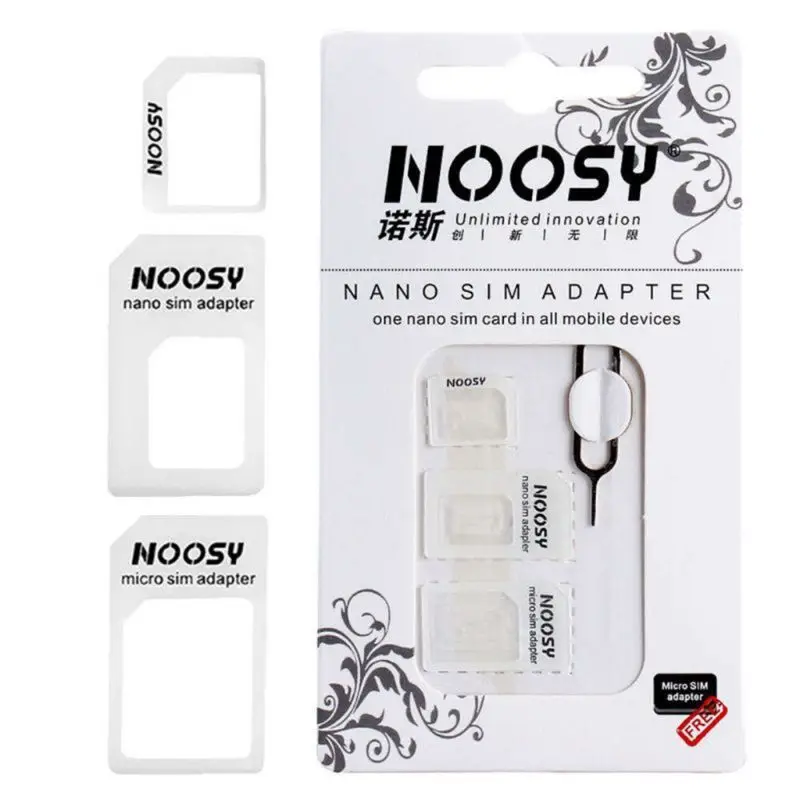 4 в 1 преобразователь Nano SIM карты Micro Стандартный адаптер для iPhone Samsung 4G LTE USB