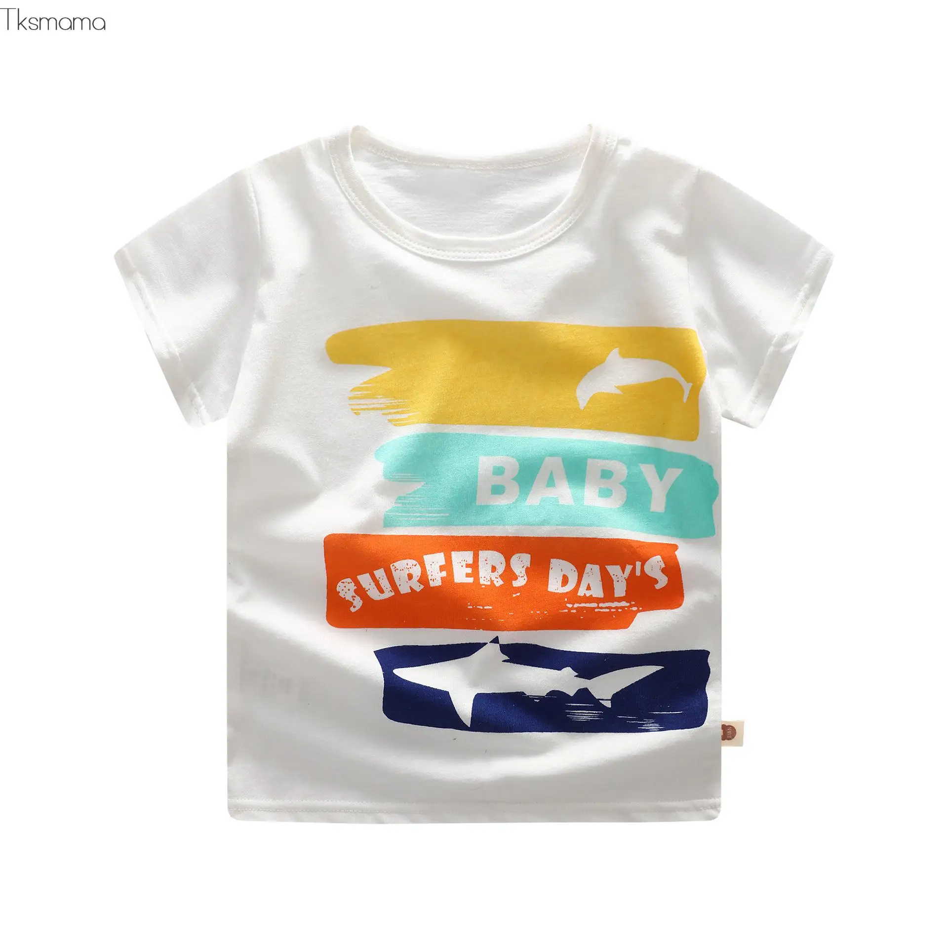 Cartoon Fish Pattern Baby Boy Summer Fashion T-shirt Girl Hot Selling Lovely Short Sleeves | Детская одежда и обувь