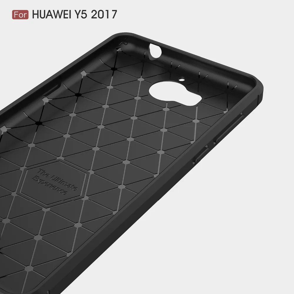 2017 NEW Silicone Environment Carbon Fiber Soft TPU Anti-Skid Cover Case For Huawei Y5 mobile phone shell |
