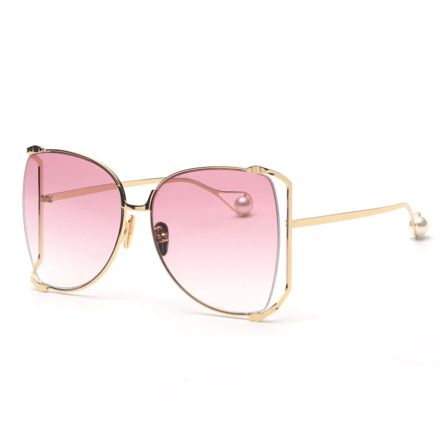 Модные женские солнцезащитные очки 2018 высокое качество Роскошные Жемчужные ноги