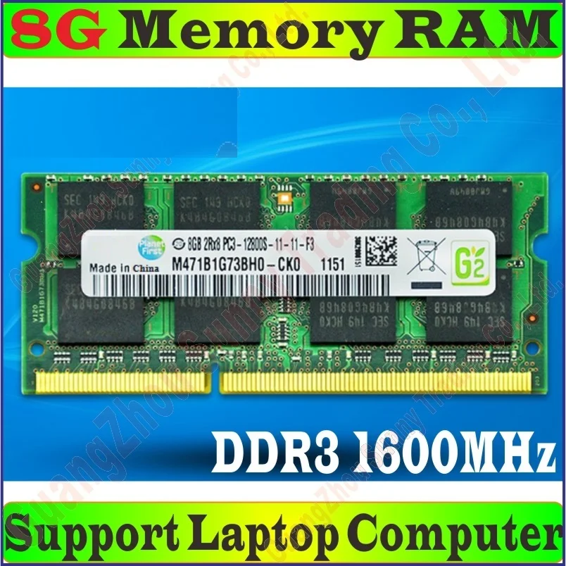 Оригинал Качество ОПЕРАТИВНОЙ Памяти PC3-12800 16 г/16 ГБ 8 г DDR3 1600 МГц ДЛЯ Ноутбука Notebook