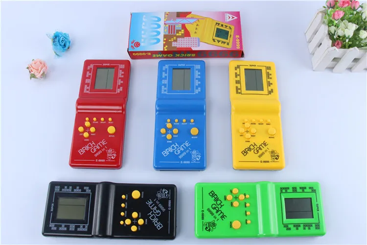 

Tetris game electronic toy black and white handheld game consoles educational toys