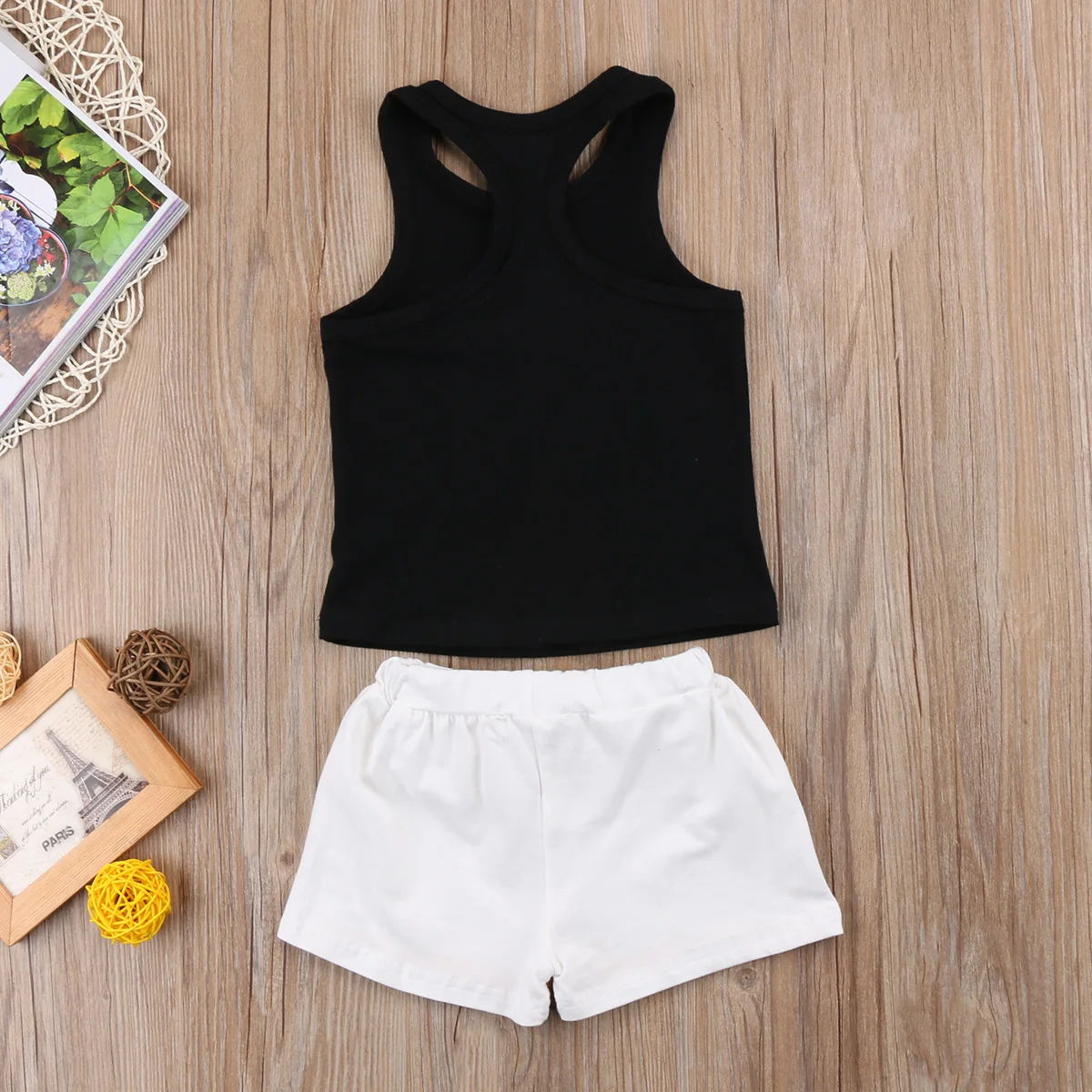 2017 комплект из 2 предметов для маленьких девочек: футболка с блестками и шорты |