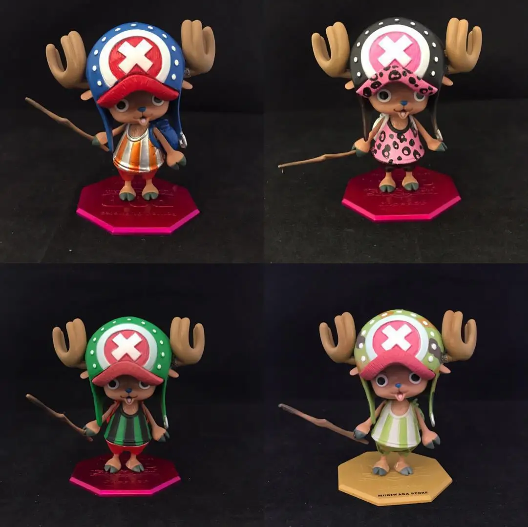 10 см аниме фигурку ONE PIECE Тони Чоппер розовый леопард Ver коллекция моделей pvc