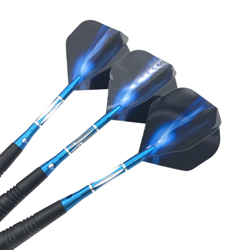 

Easytoday 3Pcs/set Darts Electronic Professional Competition Supplies Blue Soft Tip Metal Barrel Aluminum Darts Shafts Flights