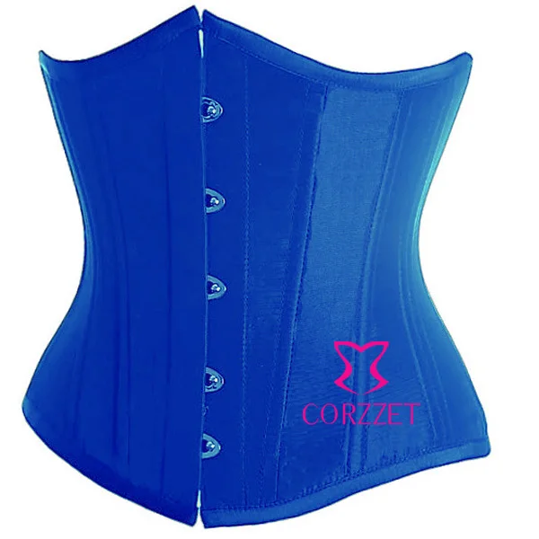 Бесплатная доставка синие готические сексуальные Сатиновые корсеты и бюстье
