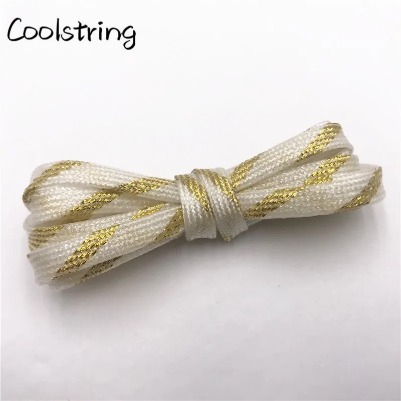 Coolstring 7 мм двухслойные блестящие цветные блестящие шнурки, длинные шнурки для обуви, белые, черные, красные, золотые, серебряные шнурки 60-180 см