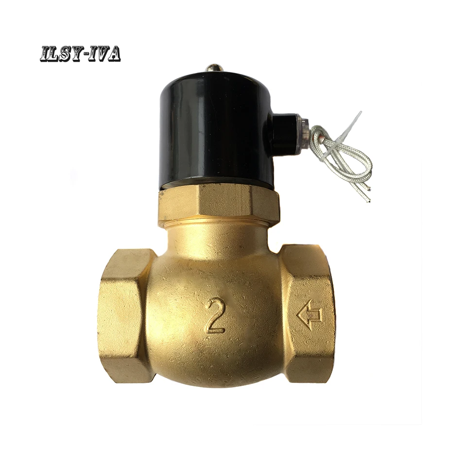 G2 &quotDN50 DC24V двухсторонний латунный нормально закрытый высокотемпературный