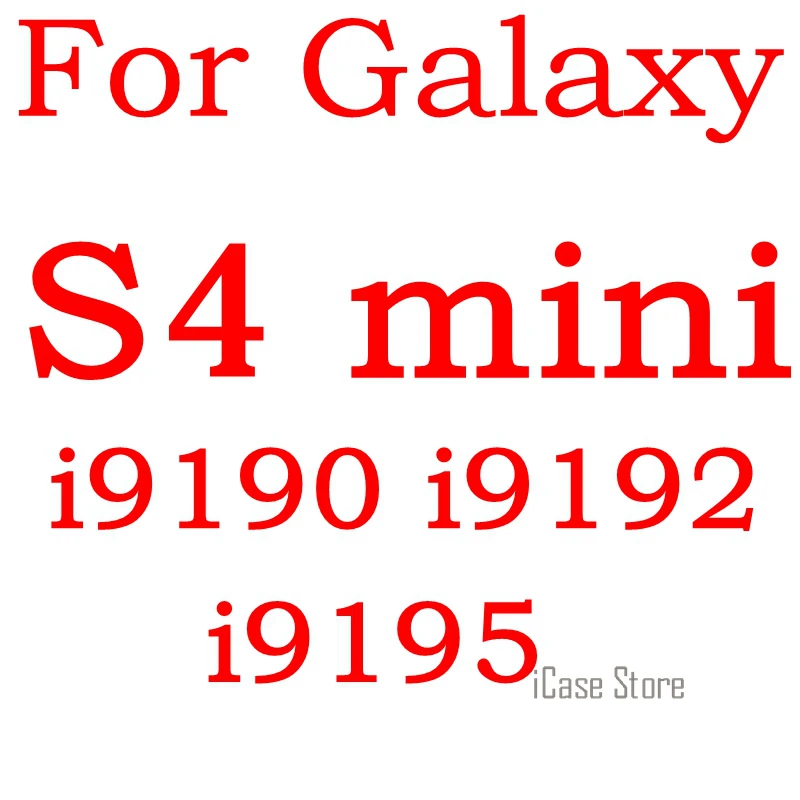 For Galaxy S4 mini Защитная пленка из закаленного стекла для samsung Galaxy S2 плюс S3 S4 S5 S6 S3 мини S4 мини S5 Мини GT I9190 i8190 i9500 I9300 I9100 SM G9200 чехол - Цвет: For Galaxy S4 mini