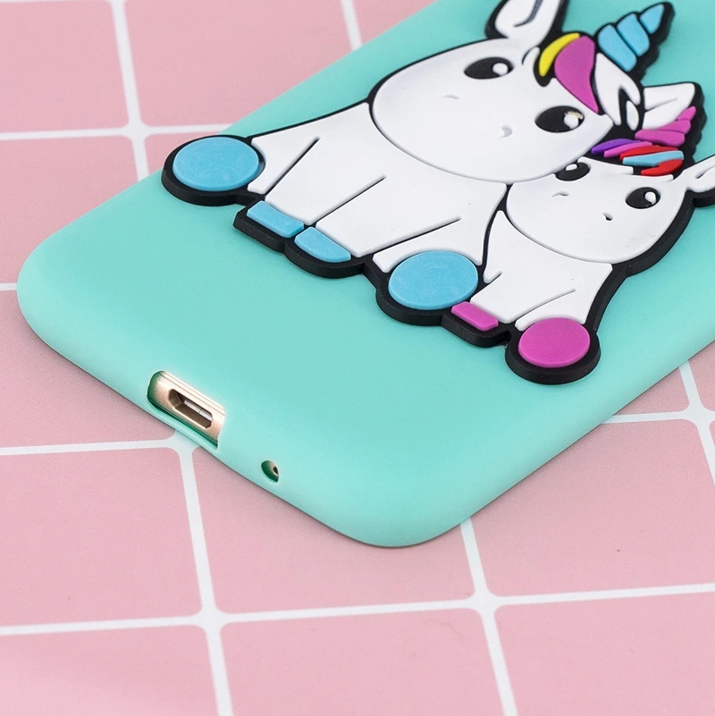 3D Cartoon Case For Honor 7S 7A 5.45&quot Unicorn Toys Silicone Back Cover Huawei Y5 Prime 2018 | Мобильные телефоны и